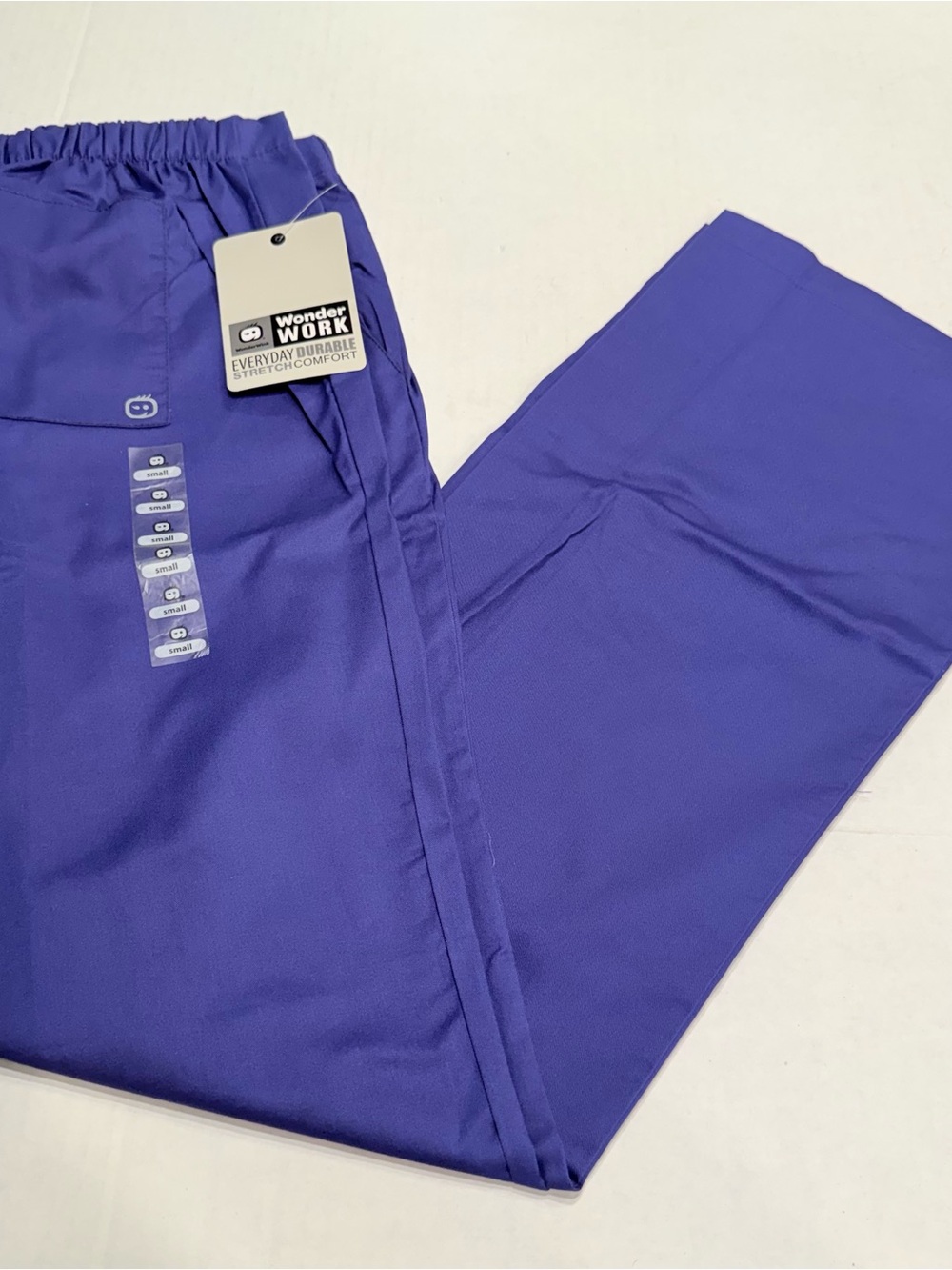 Wonder Wink Womens Scrub Pants 502 Size S Grape Pull On Drawstring Workwear New